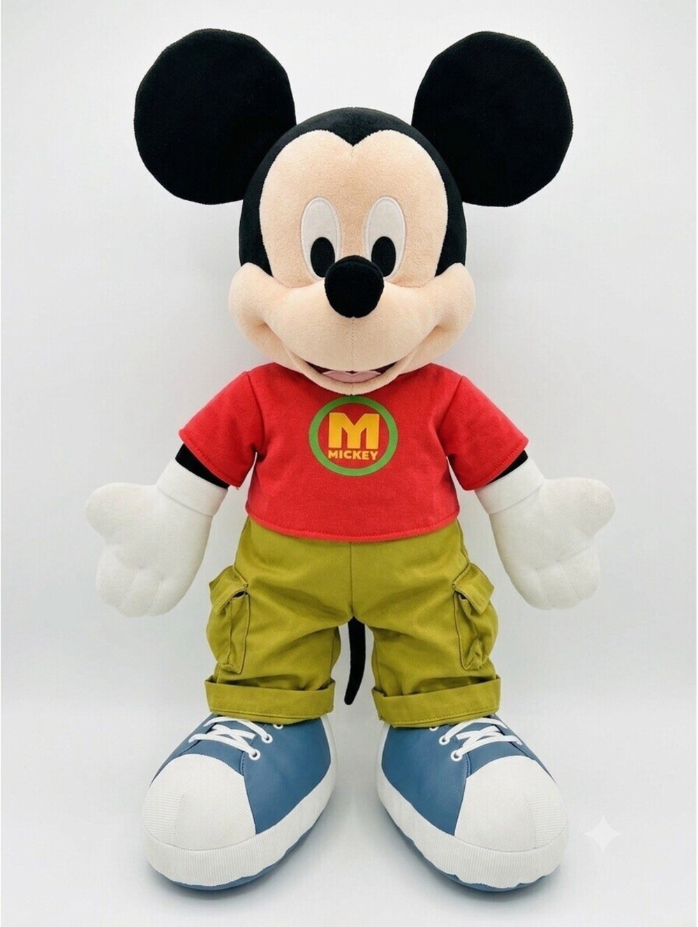 Vintage Disney Mickey Mouse 2000s Streetwear Cargo Pants Plush 24”